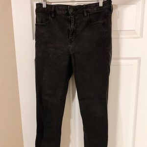 Black denim jeans, Size 12, AE